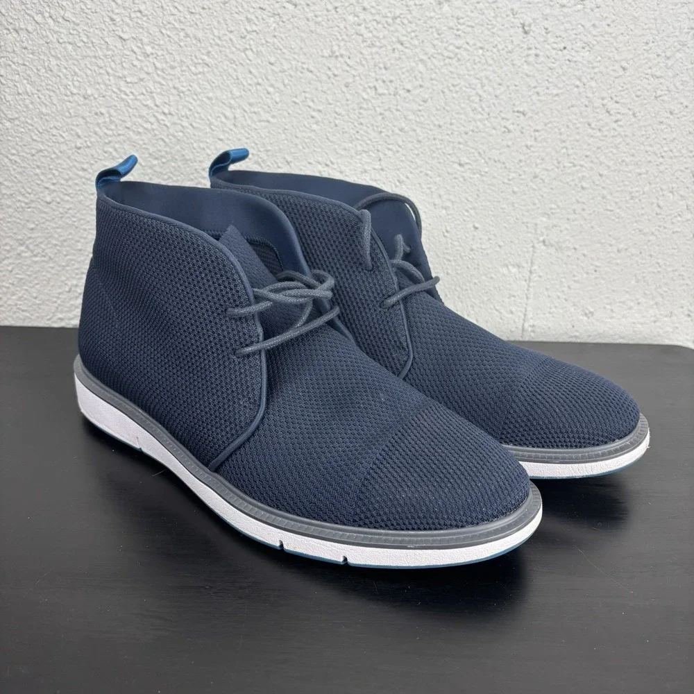 Swims Navy‎ Motion Knit Chukka Boot Hi Top Sneakers US 9 EU 42